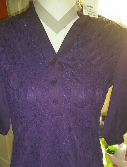 Purple lace Blouse - Picture 1 of 3